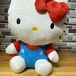 Hello Kitty Plush Backpack Classic Overalls 16" Tall